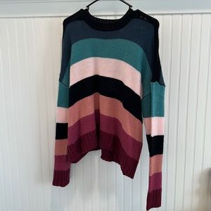 color block cropped sweater